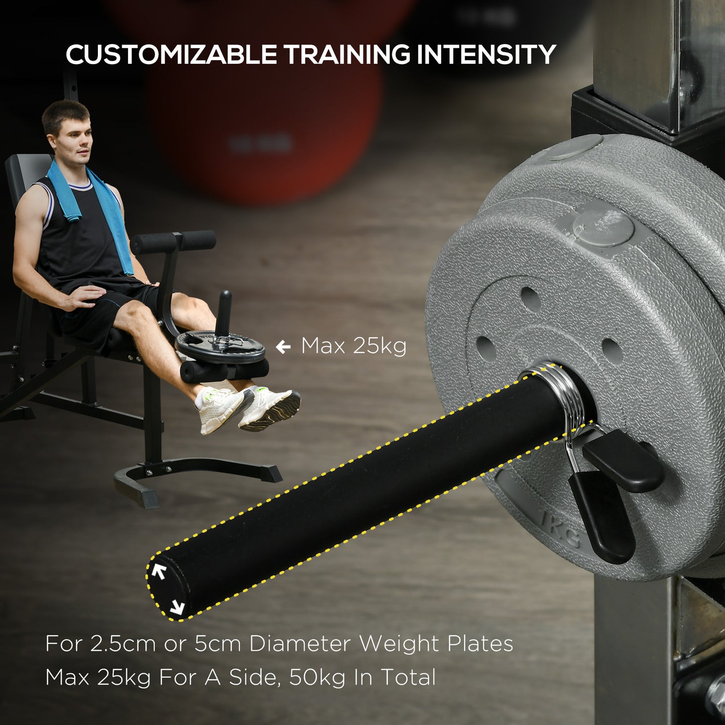Smith Machine & Cable Pulley System with Adjustable Weight Bench, Multifunction Home Gym Power Rack with Lat Pull Down System, Barbell Rack
