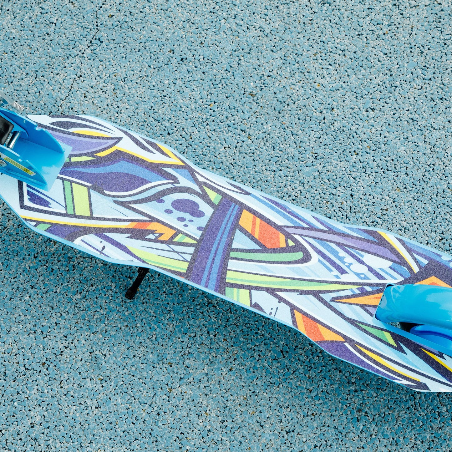 Foldable Kids Scooter with Adjustable Handlebar, 200mm Big Wheel, Rear Fender Brake, for Ages 6-12 Years, Blue / Green