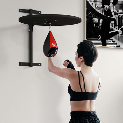 SPORTNOW Wall Mounted Speed Bag Platform, Height Adjustable Punching Bag Training Kit