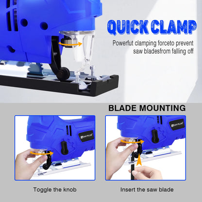 3000RPM Cordless Jigsaw 21V Electric Jigsaw Brushless Motor Portable Multi-Function Power Tool For Wood Working Metal Cutting