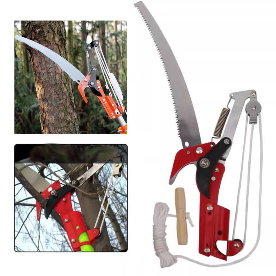 Extendable Tree Pruner Saw 2 in 1 Outdoor High Branch Scissors Pruning Shears Garden Tools Tree Trimmer Pruning