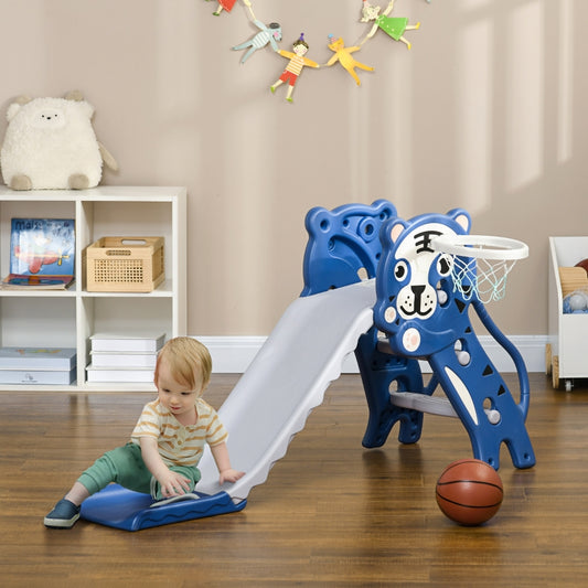 AIYAPLAY 2 in 1 Baby Slide for Indoor Use with Basketball Hoop, Basketball, for Ages 18-36 Months
