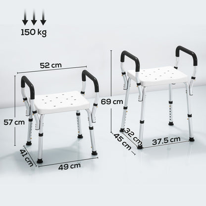 57-69cm Aluminium Frame Bath Seat Stool
