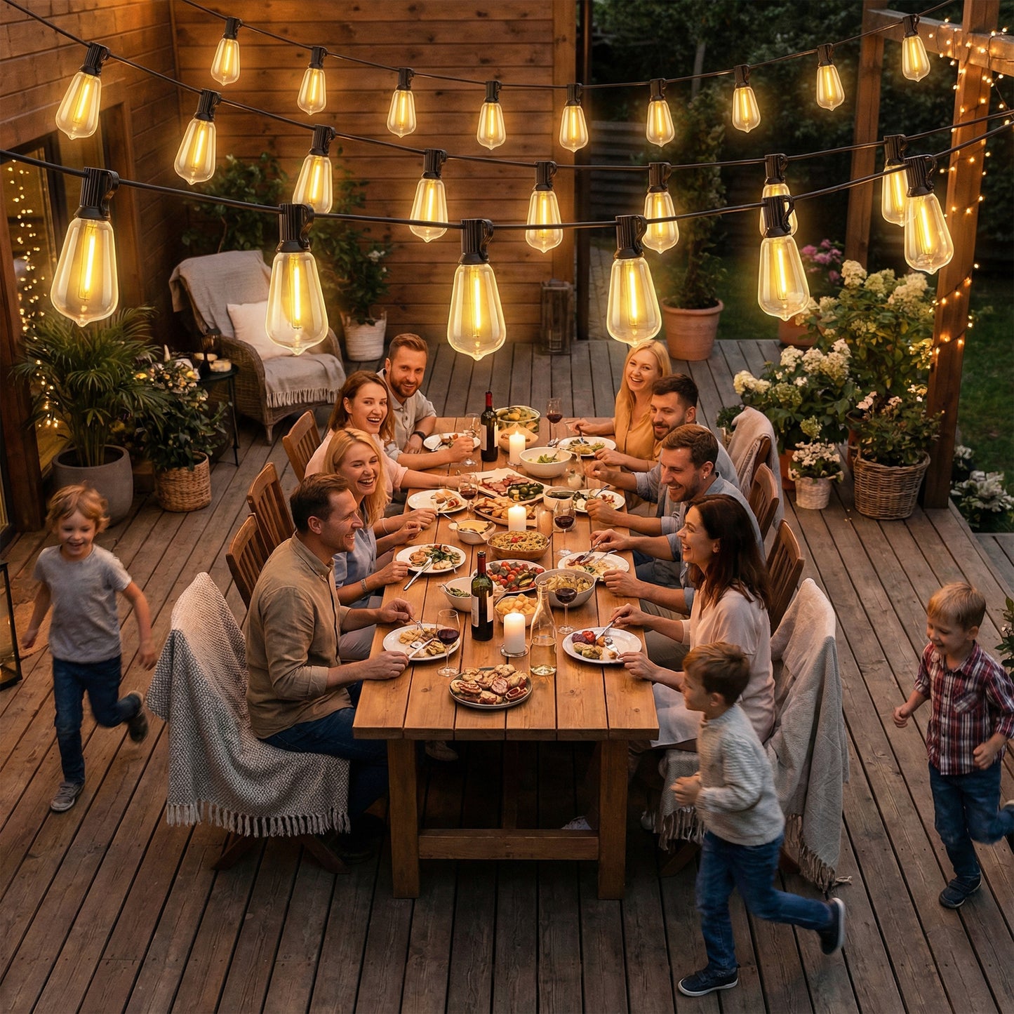 Curtain Lights Connectable Fairy Curtain Lights Plug-in IP44 Waterproof/18 m/Warm White