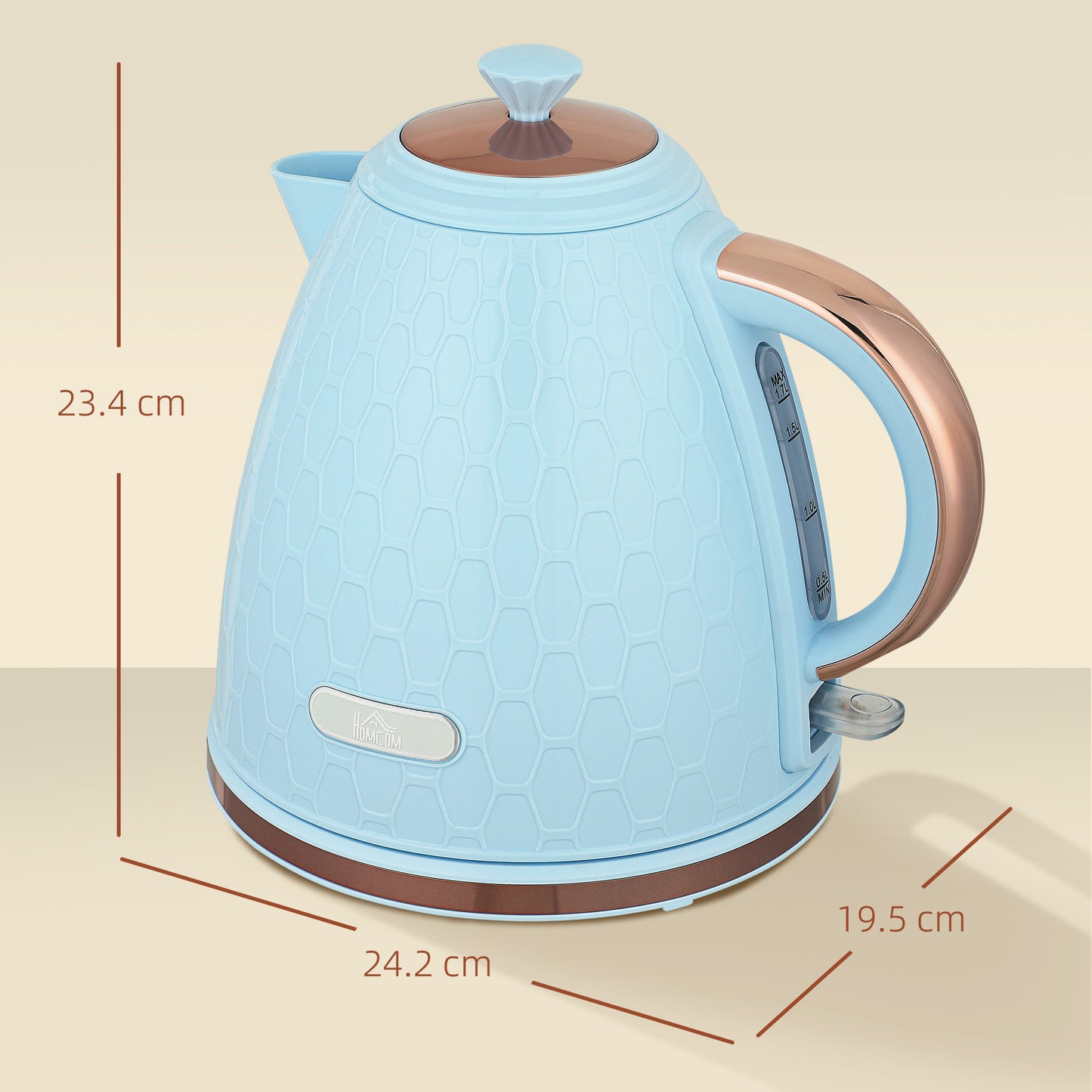 3kW Rapid Boil Honeycomb Kettle - Light Blue / Pink