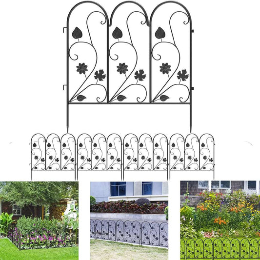 5 Pack Outdoor Metal Fencing Trellis Lawn Edging Animal Dog Barrier For Lawn Landscape Flower Bed Vegetable Fence