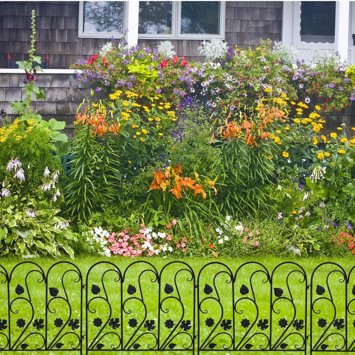 5 Pack Outdoor Metal Fencing Trellis Lawn Edging Animal Dog Barrier For Lawn Landscape Flower Bed Vegetable Fence