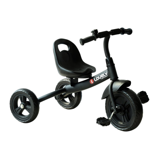 Ride on Tricycle 3 Wheels Plastic Pedal Trike For Kids Over 18 Months , Black