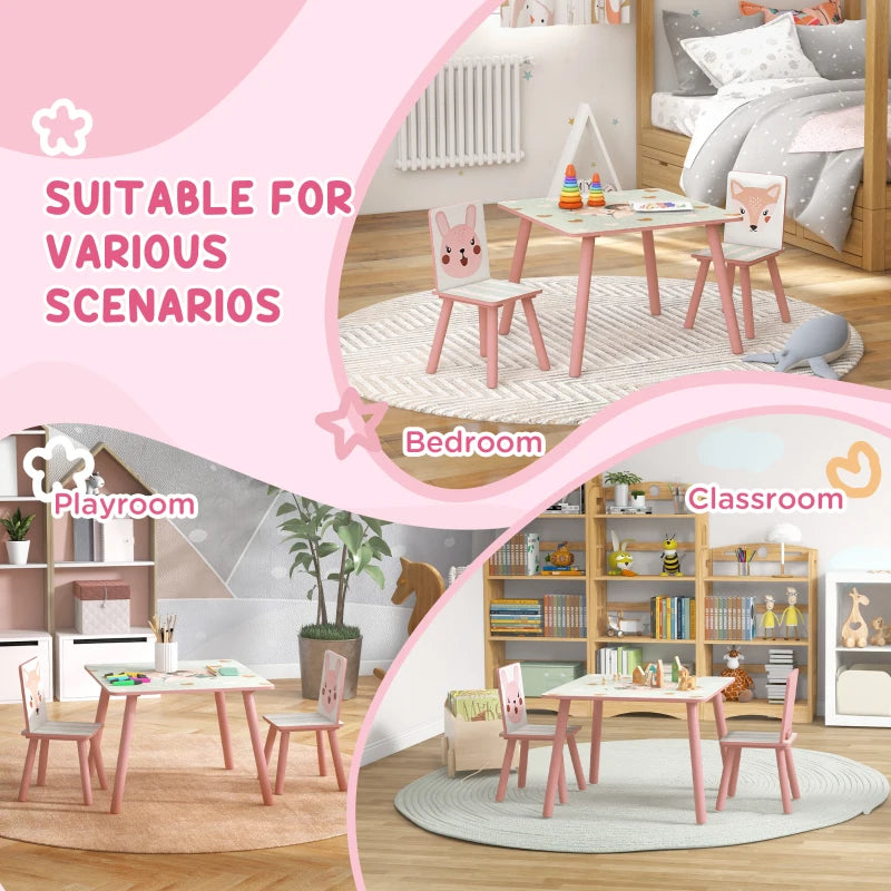 Kids Table and Chair Set And Kids Easel With Paper Roll, Storage Baskets, Kids Activity Furniture Set