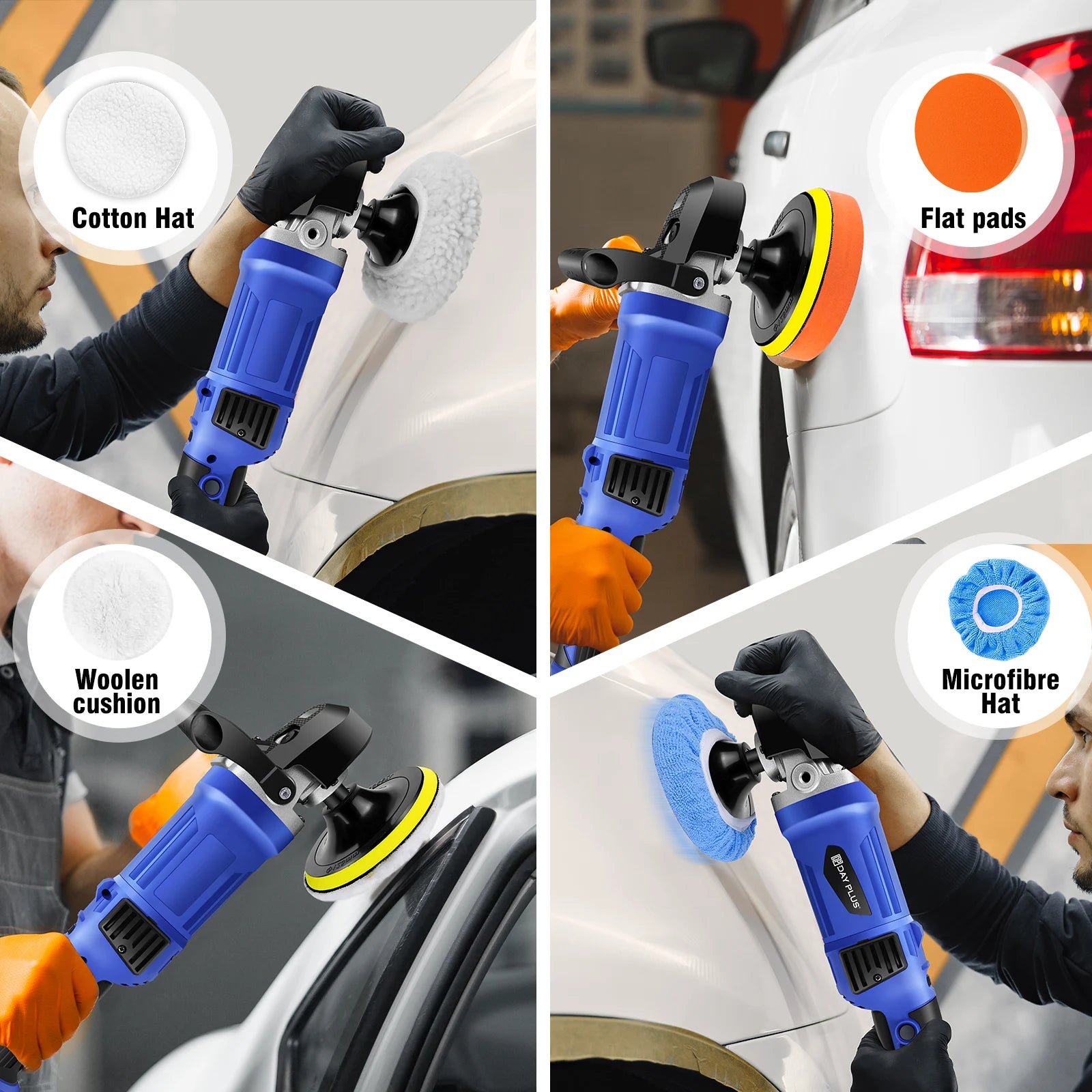 6000W Car Polishers and Buffers, Electric Car Polisher Machine With 6 Variable Speed 150-180MM Buffer Polishing Waxing Waxer Machine