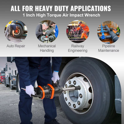 1 Inch Air Impact Wrench up to 5175 Ft-Lbs Beast Reverse Torque Output Pneumatic Impact Gun for Repairs And Maintenance