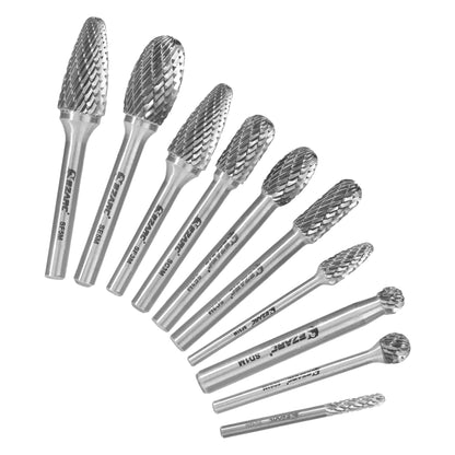EZARC Tungsten Carbide Rotary Burr Bit 1PC Metalworking Double Cut Rotary File Milling Cutter Head Grinding Carbide Burr Tool