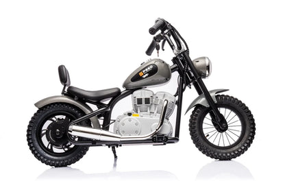 S-P-E-E-D 36V Electric Chopper Motorcycle Ride-On | 350W Twist-Grip Throttle, LED & Horn