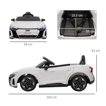 Audi RS E-Tron GT Licensed 12V Kids Electric Toy Sports Car Remote Horn Music