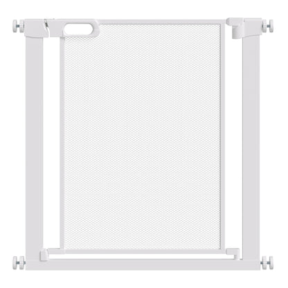 Pressure Fit Safety For Doors Hallways And Stairs Pet Barrier Dog Gate With Auto Close Double Locking Openings 75-82 cm