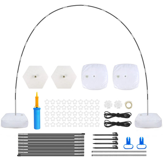 Reusable Balloon Arch Stand Kit with Base, Adjustable Balloon Arch Frame 3M Wide & 2.7M Tall for Graduation Wedding Birthday