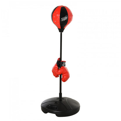 Child's Boxing Punch Ball Set Adjustable With Gloves Fillable Base Handle
