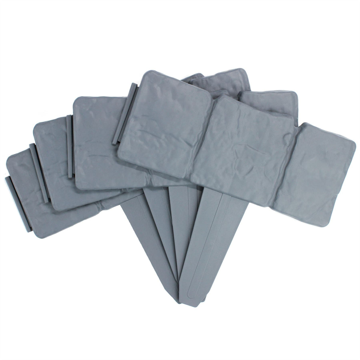 Pukkr Grey Stone Effect Lawn Edging Pack of 20 | Interlocking ABS Plastic | 24x10cm Per Panel | 13cm Stake | Push-In No Tools | Weed Barrier | Flower Bed Border Patio | 2-Year Warranty