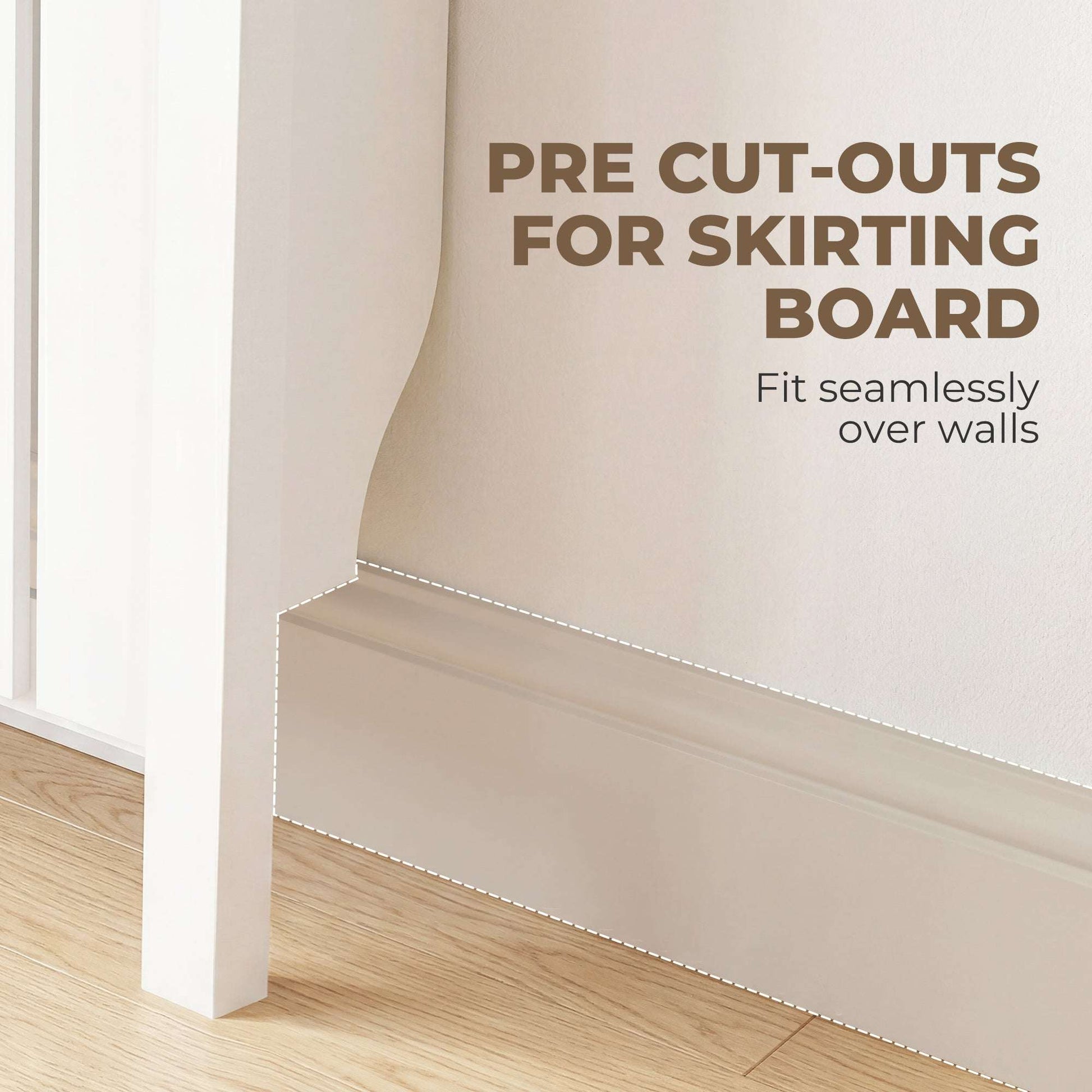 MDF & Particle Board Radiator Cover with 1 Drawer | Vertical Slats | Flat Top Display Surface | Wall Mountable | Pre-Cut Outs | 14kg Capacity | 88.5x19x93cm | White