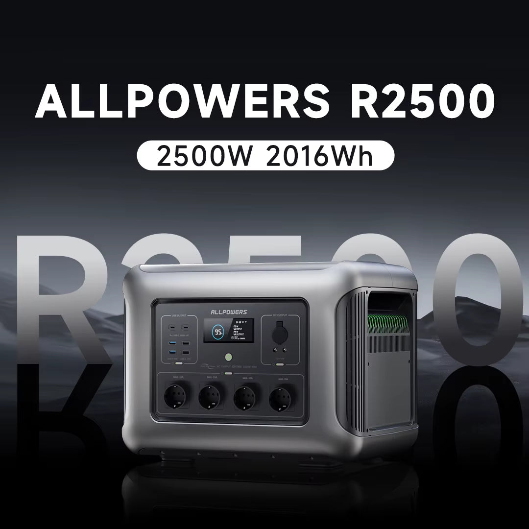 ALLPOWERS R2500 Portable Power Station 2016Wh Expandable to 20Kwh LFP Battery 2500W Emergency Household / Outdoor Power Supply