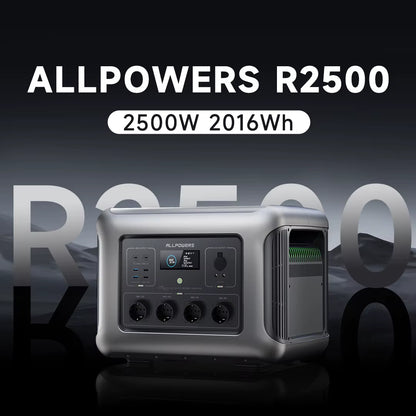 ALLPOWERS R2500 Portable Power Station 2016Wh Expandable to 20Kwh LFP Battery 2500W Emergency Household / Outdoor Power Supply