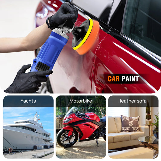 6000W Car Polishers and Buffers, Electric Car Polisher Machine With 6 Variable Speed 150-180MM Buffer Polishing Waxing Waxer Machine
