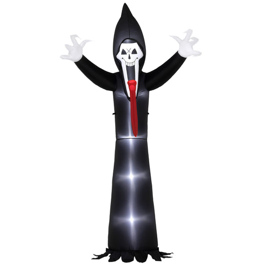 10 FT Grim Reaper Halloween Inflatable with 5 Built-in LED Lights, Blow Up Outdoor Halloween Decoration for Indoor, Outdoor Party