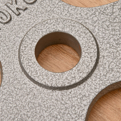 Set of 6 Cast Iron Olympic Weight for 2"/5cm Hole Dumbbell Handle Bar 35kg Dumbbell Plates Barbell Weight 2 x 5kg, 2 x 2.5kg, 2 x 10kg