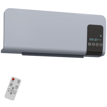 2000W Wall Mounted Heater, 18-45°C Temperature, Grey