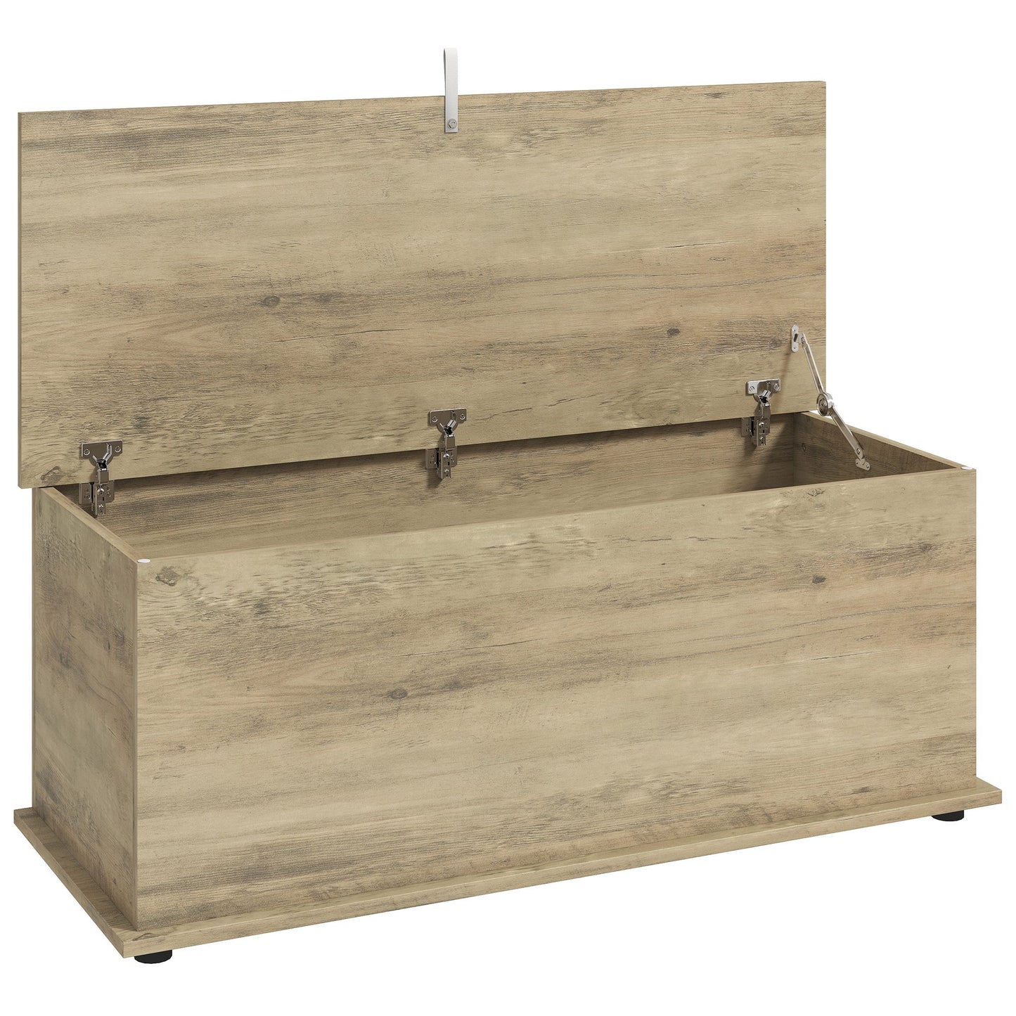 Large 114L Storage Chest Bench | 120kg Lid Capacity | Safety Lid | Grey Wood Effect | Bedroom, Hallway & Living Room | 100 x 40 x 40cm