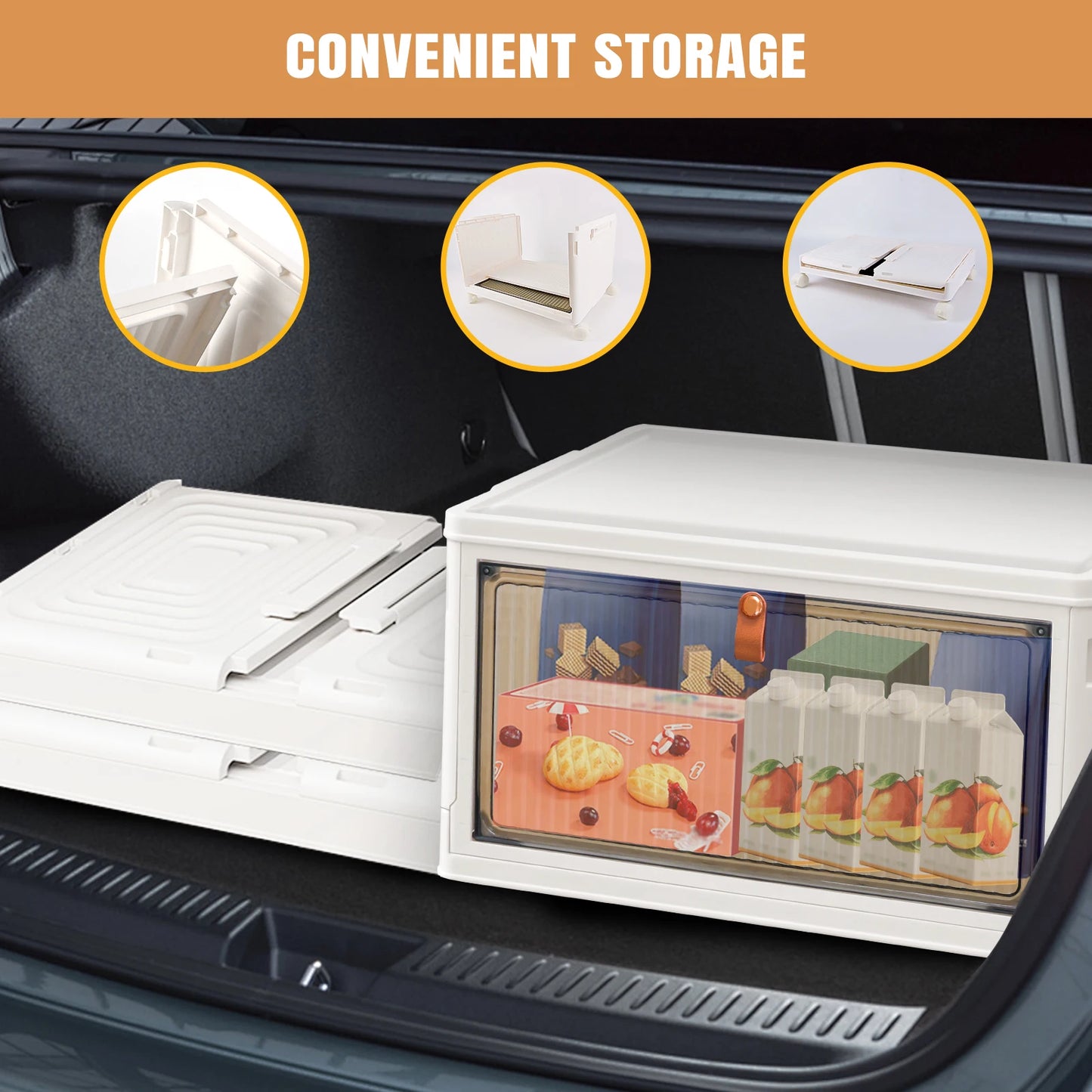 3/4/5-Tier Storage Boxes with Lid, Plastic Storage Boxes with 4 Universal Wheels, Organiser for Bedroom Living Room Study Office