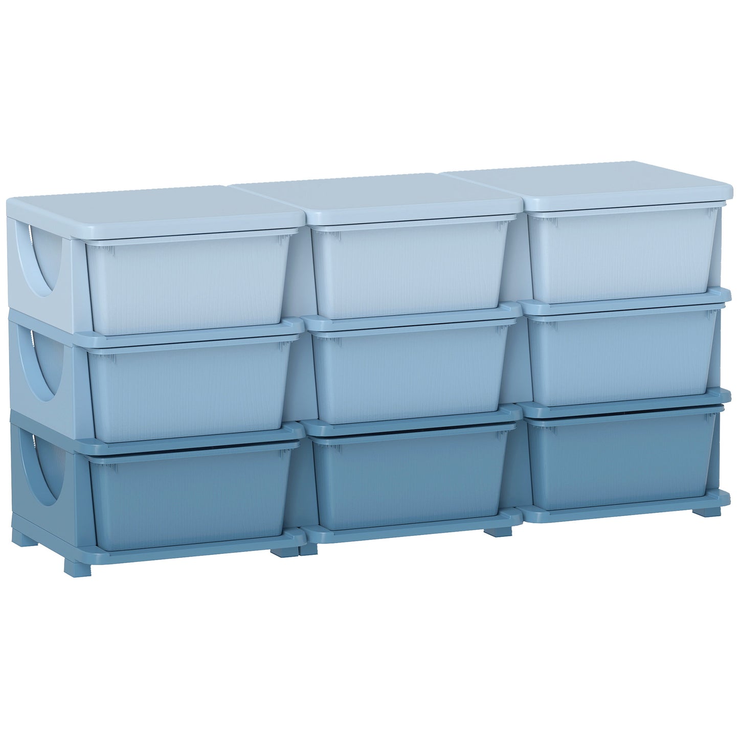 Kids Storage Unit with Nine Drawers - Blue
