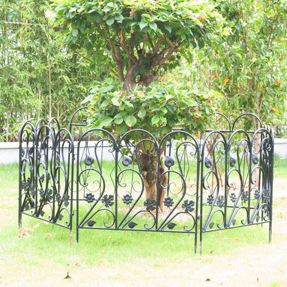 5Pcs Decorative Garden Fence Outdoor Rustproof Landscape Border Folding Patio Fences Flower Bed Fencing Barrier