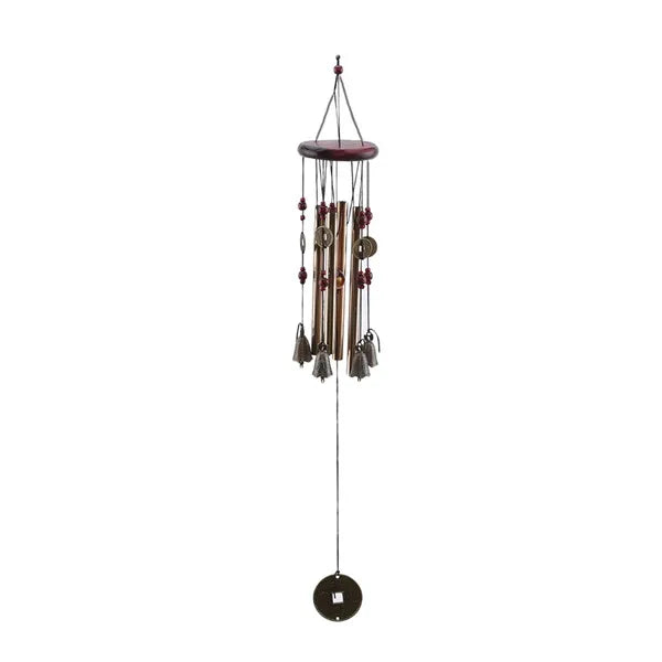 Solid Wood Bronze Wind Chimes Metal Multi-tube Anti-rust Natural Sound Ornaments