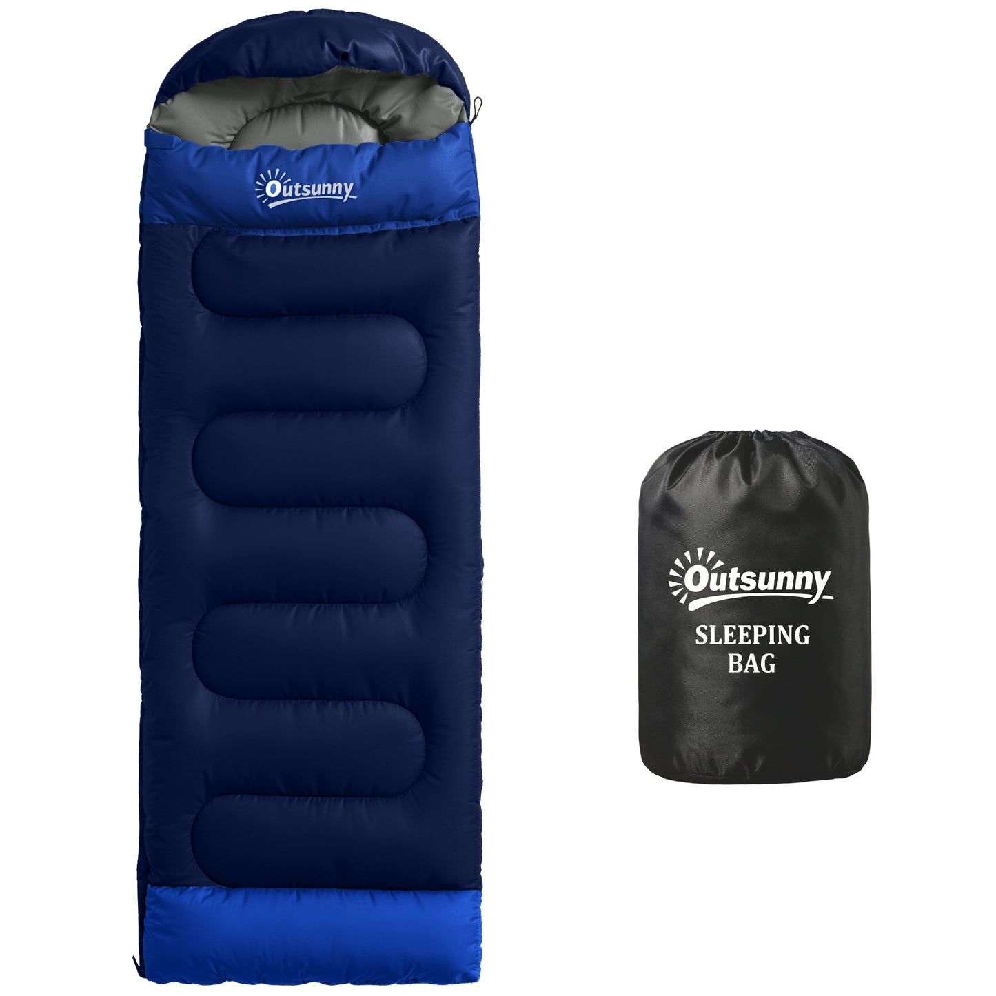 Outsunny Sleeping Bag for Adults, Lightweight & Compact Sleeping Bag, 3 Seasons
