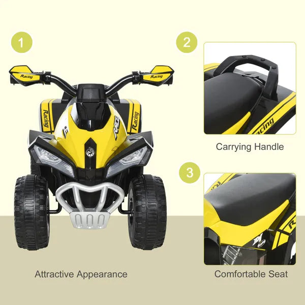 Outdoor Toddler Kids Ride on Car Walker Foot to Floor Slider With Music Lights NO POWER Manual for 18 - 36 Months Yellow
