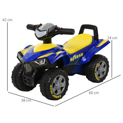 Toddlers Sound Effect Pp Quad Bike Walker Yellow/Blue