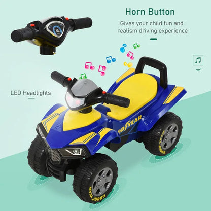 Toddlers Sound Effect Pp Quad Bike Walker Yellow/Blue
