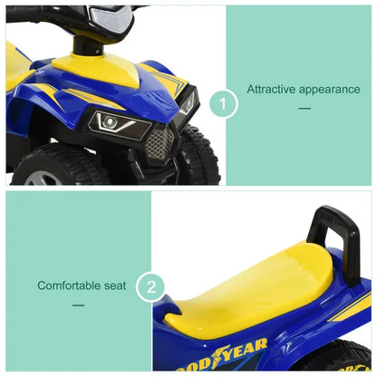 Toddlers Sound Effect Pp Quad Bike Walker Yellow/Blue