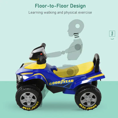 Toddlers Sound Effect Pp Quad Bike Walker Yellow/Blue