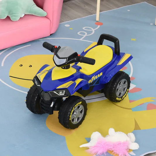 Toddlers Sound Effect Pp Quad Bike Walker Yellow/Blue