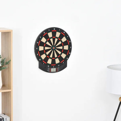 Plastic Electronic Dartboard With 6 Darts Game Black