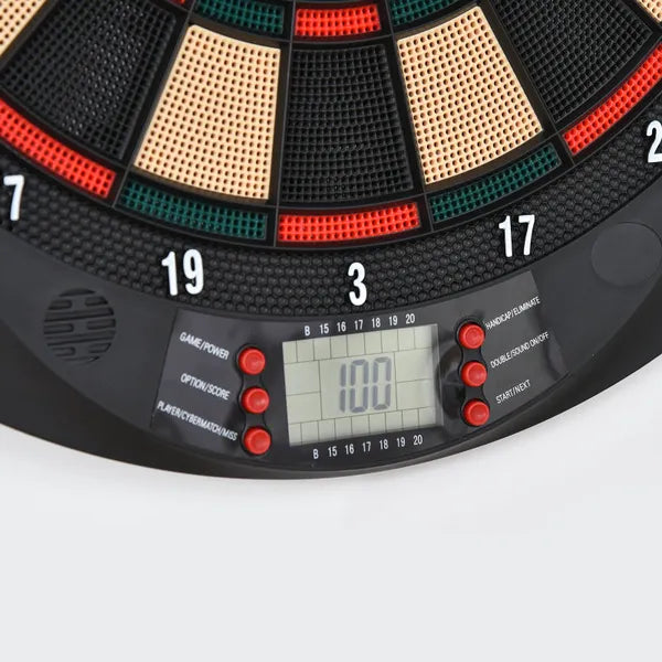 Plastic Electronic Dartboard With 6 Darts Game Black
