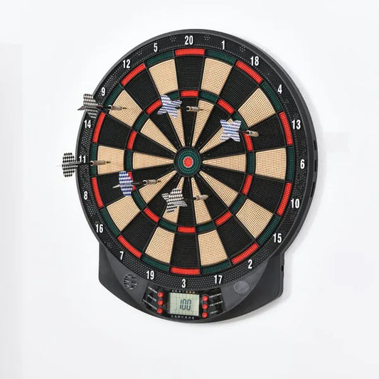 Plastic Electronic Dartboard With 6 Darts Game Black