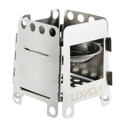 Lixada Portable Stainless Steel Lightweight Wood Stove Outdoor Cooking Picnic Camping Backpacking Burner