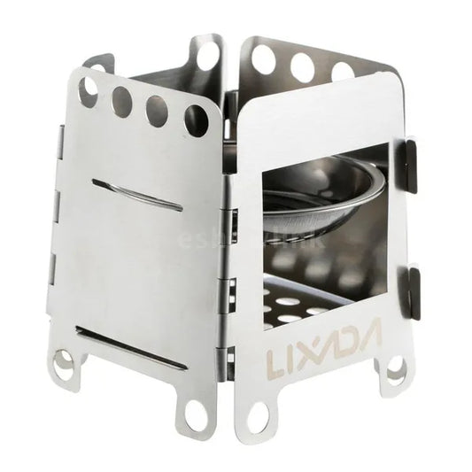 Lixada Portable Stainless Steel Lightweight Wood Stove Outdoor Cooking Picnic Camping Backpacking Burner