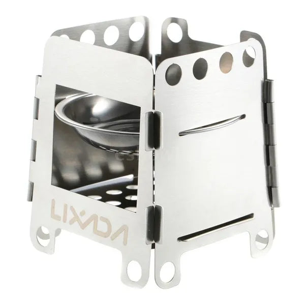 Lixada Portable Stainless Steel Lightweight Wood Stove Outdoor Cooking Picnic Camping Backpacking Burner