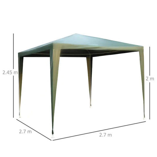Outdoor Garden Heavy Duty Gazebo Marquee Canopy Shelter Party Tent 2.7 X 2.7M 8ft x 8ft Green