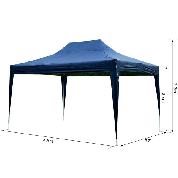 Outdoor 3 X 6M Garden Heavy Duty Water Resistant Pop Up Gazebo Marquee Party Tent Wedding Canopy Awning-Blue