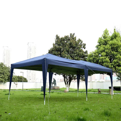 Outdoor 3 X 6M Garden Heavy Duty Water Resistant Pop Up Gazebo Marquee Party Tent Wedding Canopy Awning-Blue